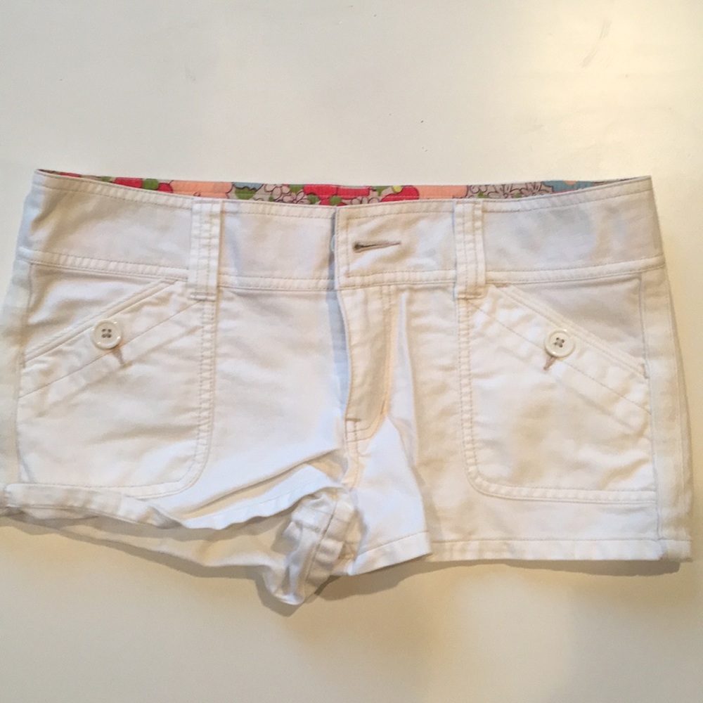 Hollister white shorts